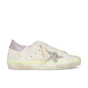 White, Platinum, Lilac Golden goose Superstar Sneaker